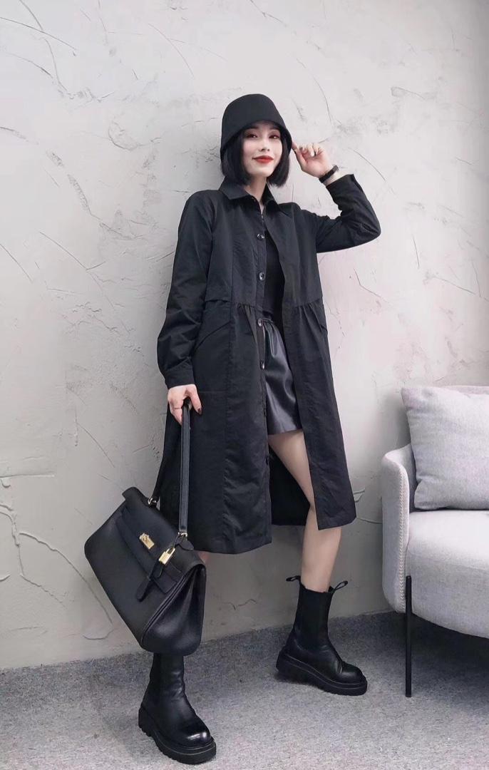 春装新款休闲风衣，女装风衣，依伊贝诺
