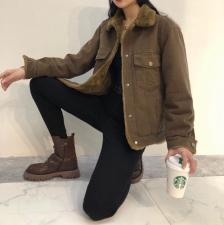 冬季加绒牛仔外套，女装，衣生缘