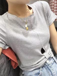 时装短T双纹棉针织,女装,IEC