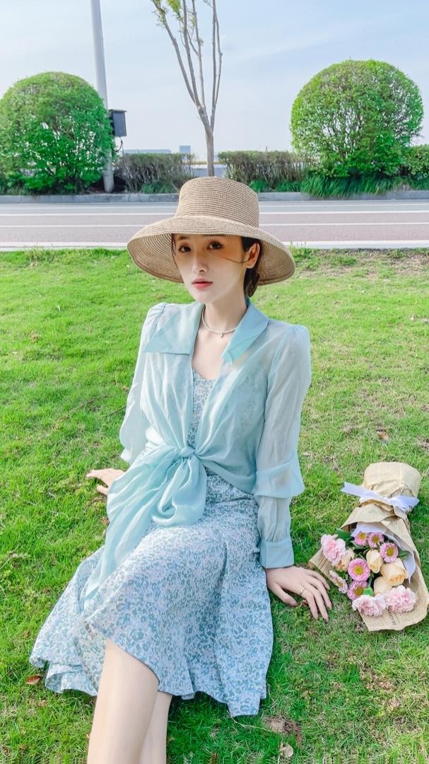 夏季新款吊带连衣裙，女装背心吊带，甜野
