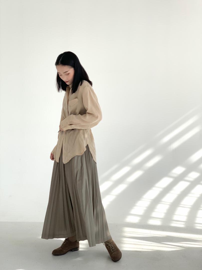 效果。天丝衬衣韩版?半裙，女装半身裙，Shian