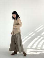 效果。天丝衬衣韩版?半裙，女装半身裙，Shian