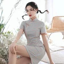 现货韩版旗袍，女装婚纱/旗袍/礼服，春语雨桐