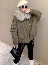 ZHG8117欧版狐毛海军领獭兔毛内胆皮草派克服，女装皮草，L·H·X