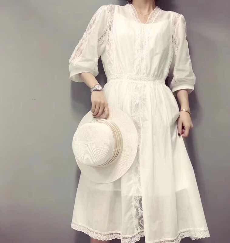 天丝蕾丝裙，女装，媞默