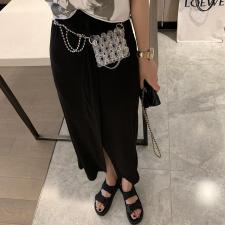 Ro铜氨开叉裙，女装，XTZ style