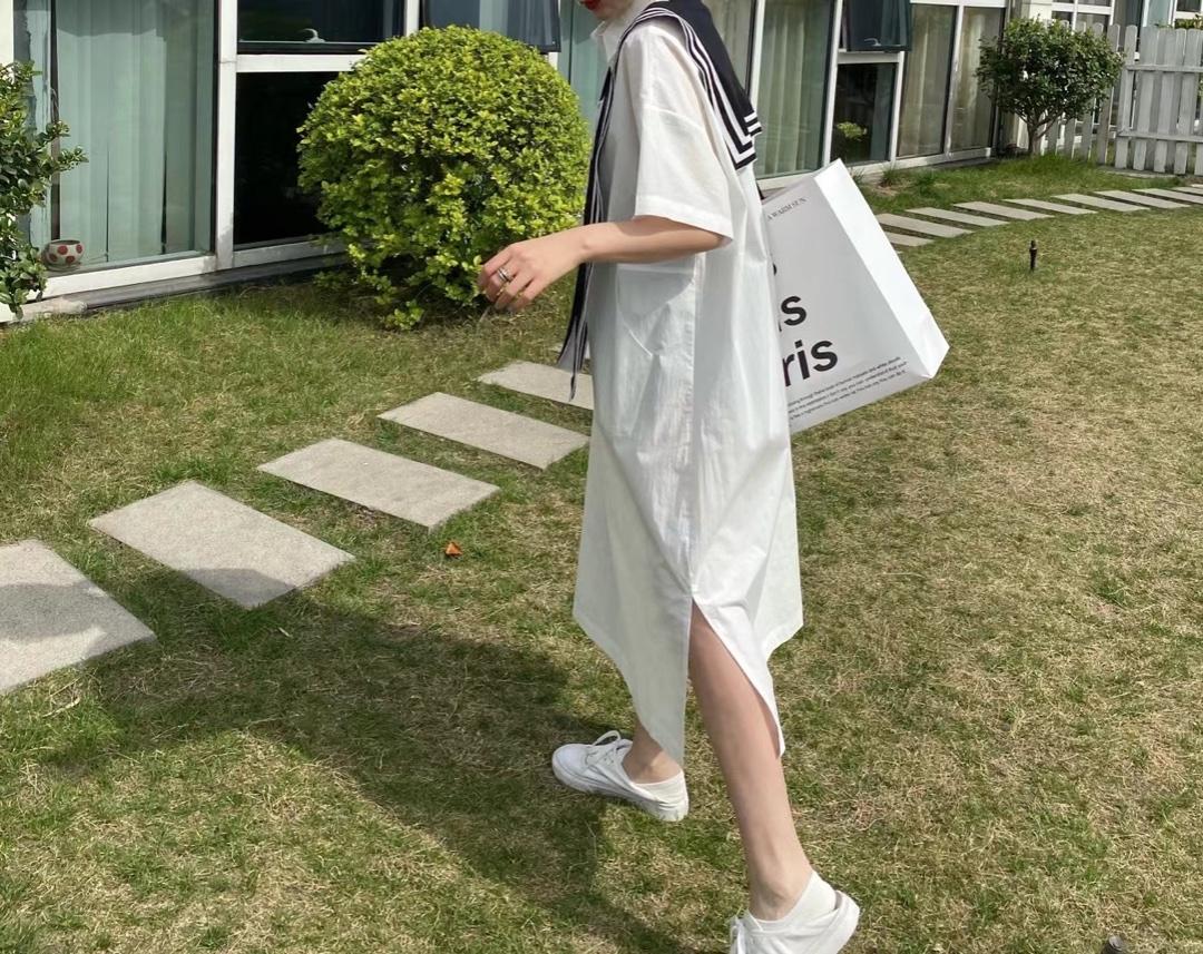 韩版衬衫裙，女装衬衫，Q.P