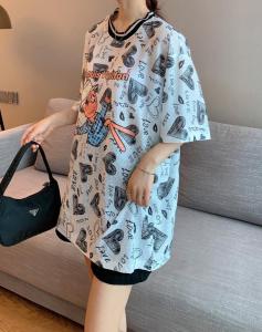 稻草人v领大T恤，女装T恤，斐媞梦