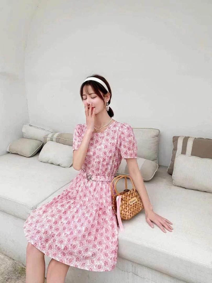 2021年夏季新品韩版印花连衣裙，女装连衣裙，圣伊敏