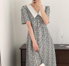 【现货】夏季新款韩版碎花连衣裙，女装连衣裙，one&two