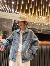 手工订珠牛仔外套，女装，跳跳谷