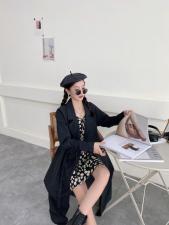 黑色连衣裙式风衣款薄款早春搭配连衣裙解读OL职场风，女装连衣裙，Lavia芙纳薇娅