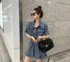 夏款，薄款软牛仔连体裤，女装连体裤，她西子