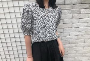 碎花小衫,女装,橙色恋人