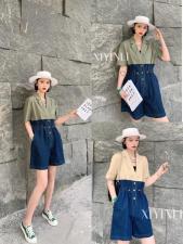 现货时尚连体短裤，女装，吸引力