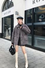 冬季皮毛一体外套，莫卡熊手感超柔，女装，米朵拉