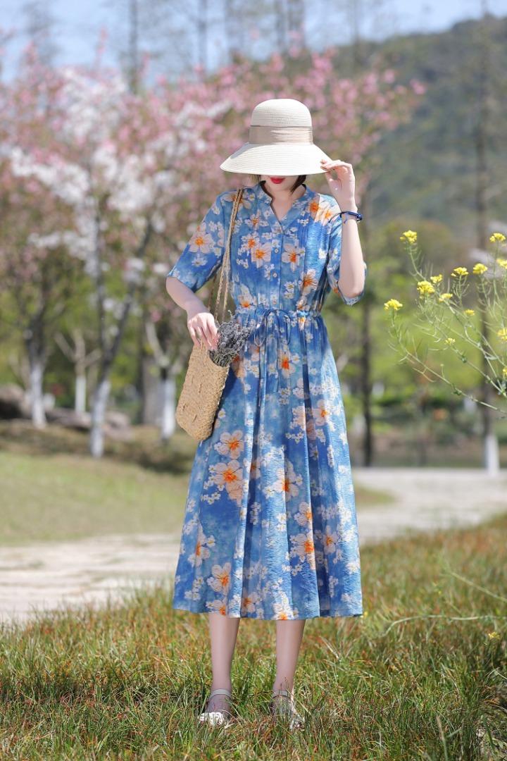 现货，天丝连衣裙，女装连衣裙，金典明美