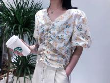 碎花小衫，女装，橙色恋人