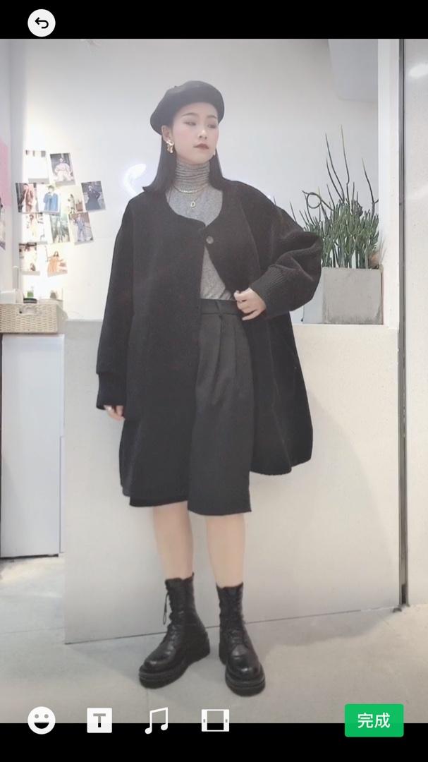 针织拼接款式皮毛一体现货供应，女装，Shian