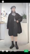 针织拼接款式皮毛一体现货供应，女装，Shian