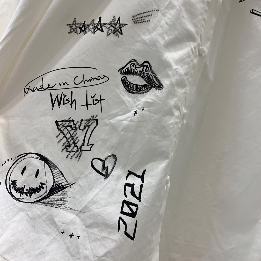 春夏新品时尚潮流烫钻衬衫，女装衬衫，G55