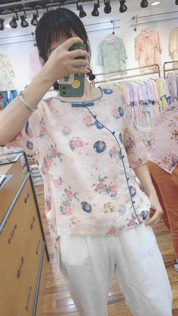 夏季新款苎麻小衫，女装，YNJDD