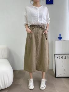 麻料半裙,女装半身裙,衣香丽舍
