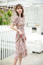 现货夏季碎花连衣裙，女装连衣裙，爽靓爽