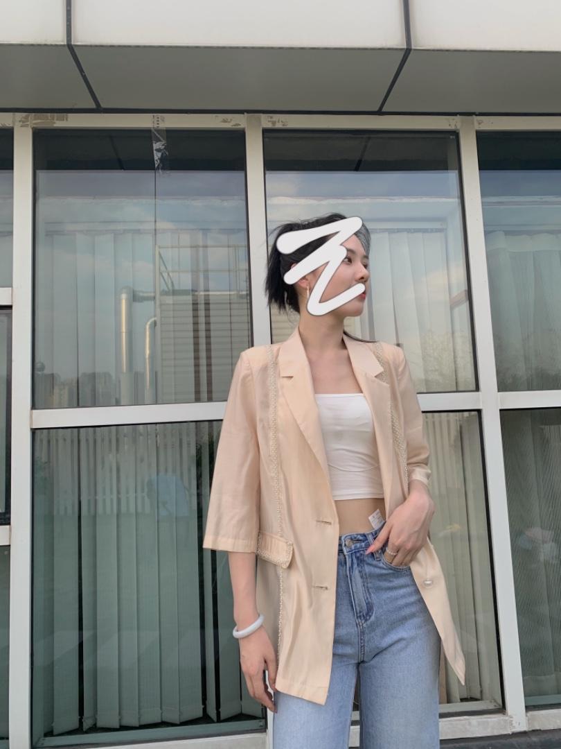 珍珠西装防晒外套，女装西装，DS-1