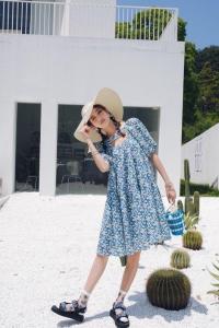 水彩画连衣裙，女装连衣裙，SHALLGAR