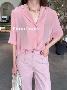 新款两色天丝衬衫,女装衬衫,E.FAXIAN伊发现