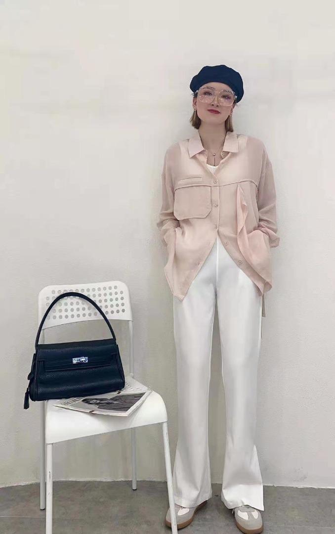 【现货】春夏设计款衬衫/防晒，女装衬衫，一·贝宣