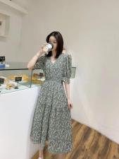 韩版碎花连衣裙，女装连衣裙，布依快线