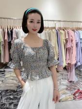 夏款新品百搭碎花上衣，女装，帛糸霓娜