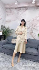 现货醋酸套装,女装职业装,艾涵