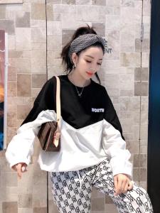 韩版拼接款百搭,女装,一杭