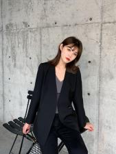 春季时尚无领西装，女装西装，蓝衣可