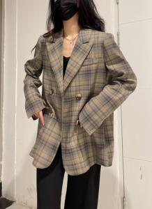 春季新款 格子西装,女装西装,XIMO 熙茉