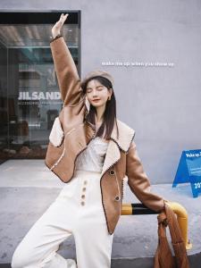 羊羔毛外套,女装,YOUER DENG