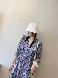夏季新款，荷叶边连衣裙,女装连衣裙,VICU 唯可