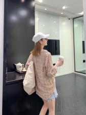 格子防晒衬衣超显气质ML，女装，潮不落