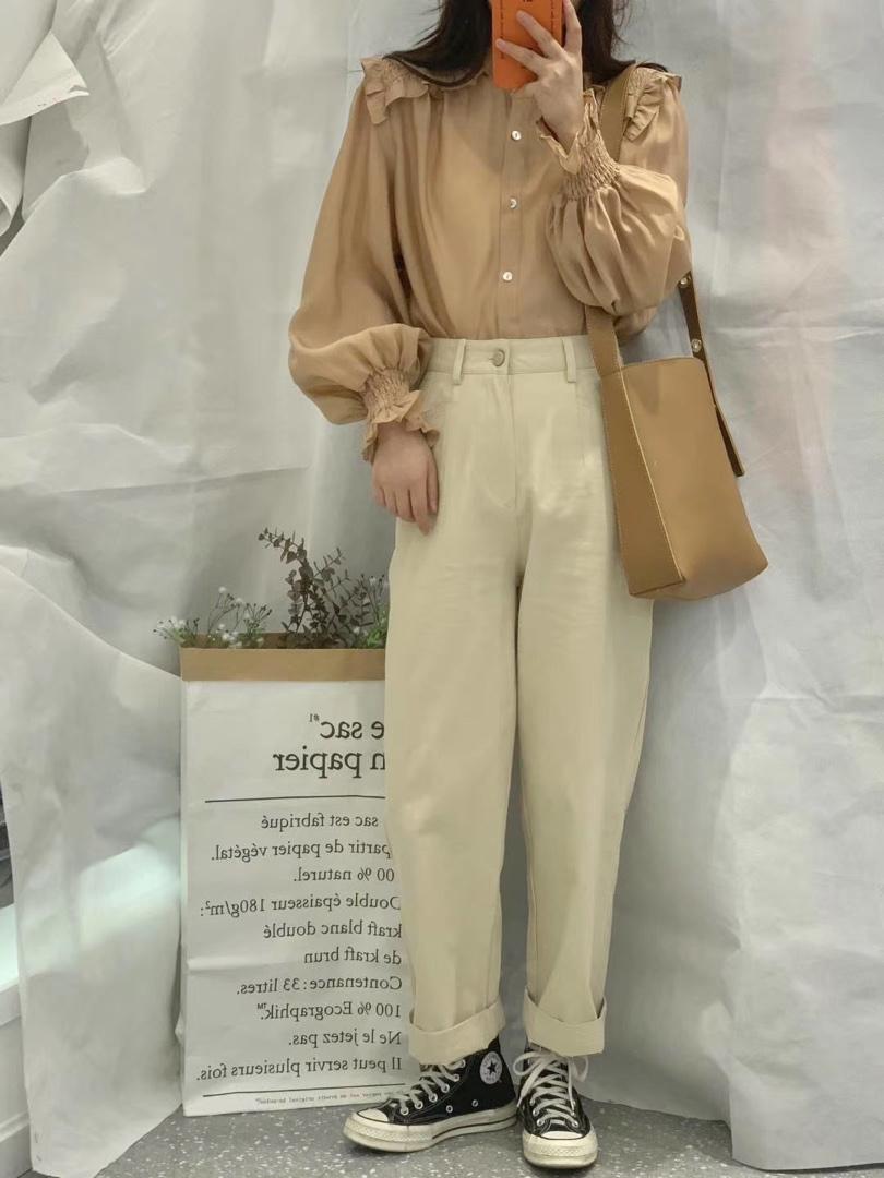 春季新款天丝衬衫，女装衬衫，影白