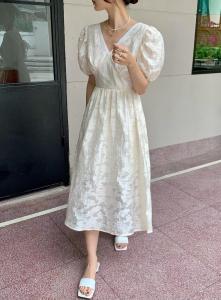 V领连衣裙,女装连衣裙,莉泽贝妮
