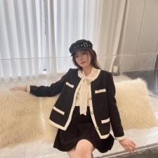 韩版小香风时尚外套。雪纺连衣裙。休闲衬衫。，女装连衣裙，倩衣百度