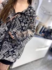 W777欧洲站女装2021潮长袖印花薄款夏季时尚宽松防晒服，女装，L·H·X