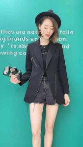 春季新款小西装 个性拉链拼接,女装西装,烟雨美人