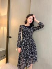 【现货】2021春季新款休闲修身显瘦连衣裙，女装连衣裙，荷塘月色