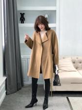 SL20135欧货小方领牛角扣百分百全羊毛呢料大衣，女装毛呢外套，L·H·X