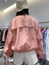 早春新款时尚刺绣花色休闲拉链薄款外套，女装，L·H·X