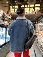欧版加绒牛仔外套，女装，一杭